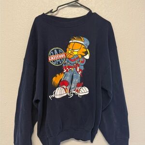 Vintage Garfield 'Cattitude' Graphic Sweatshirt